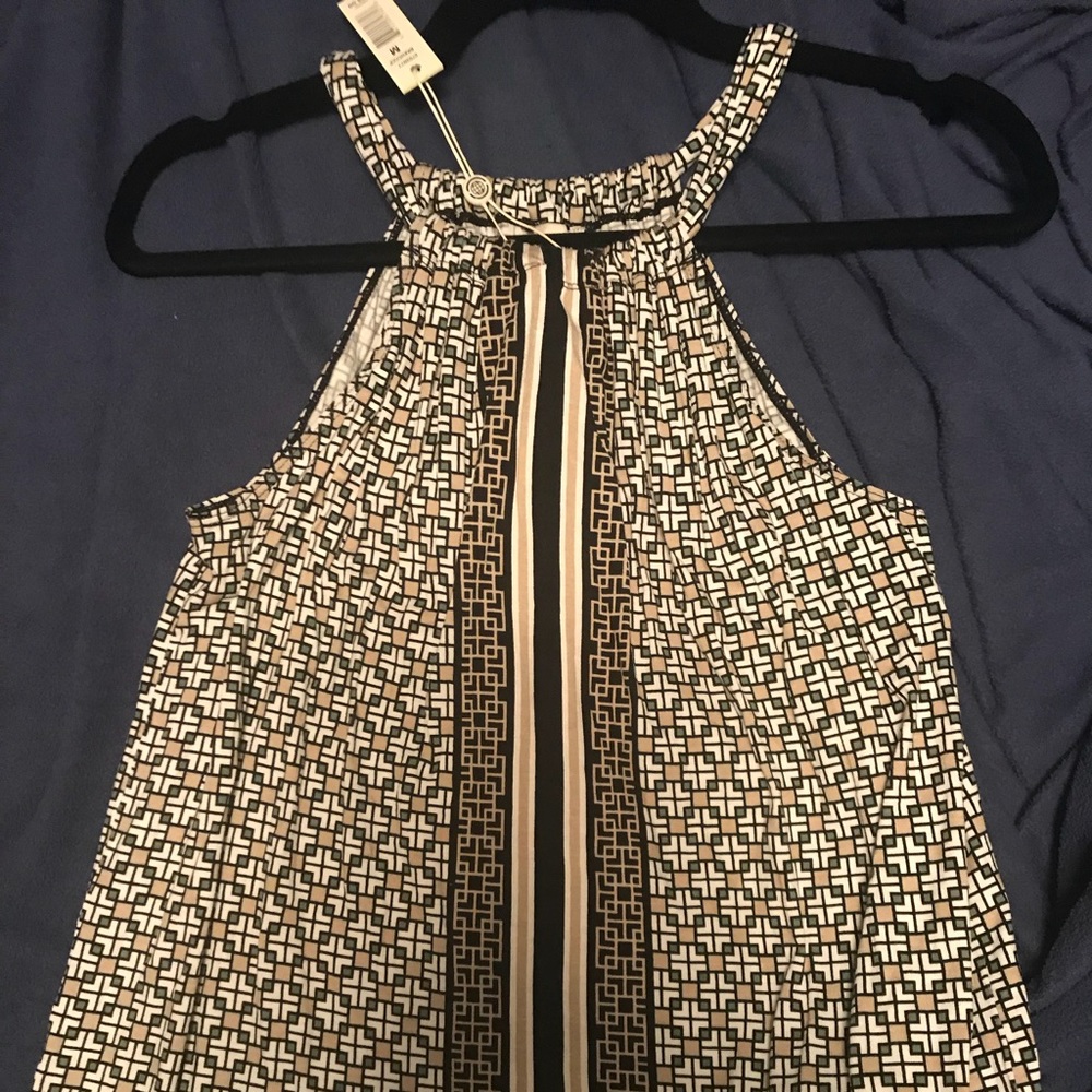 Max studio geo print halter top NWT